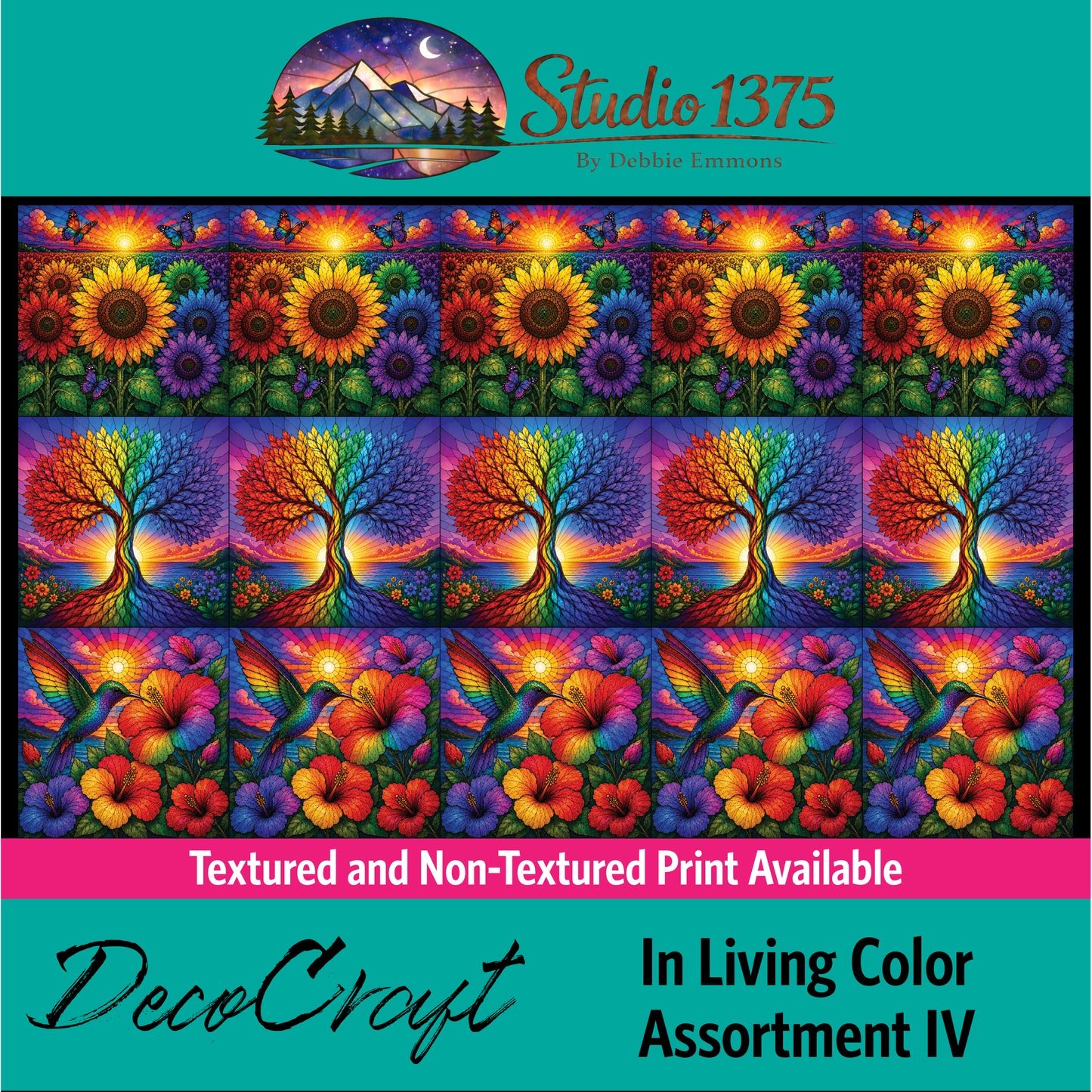 DecoCraft - Studio 1375 - Scenic Elevated Texture Tiles -In Living Color Assortment IV