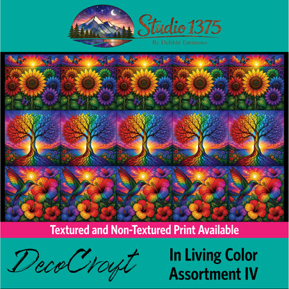 DecoCraft - Studio 1375 - Scenic Elevated Texture Tiles -In Living Color Assortment IV