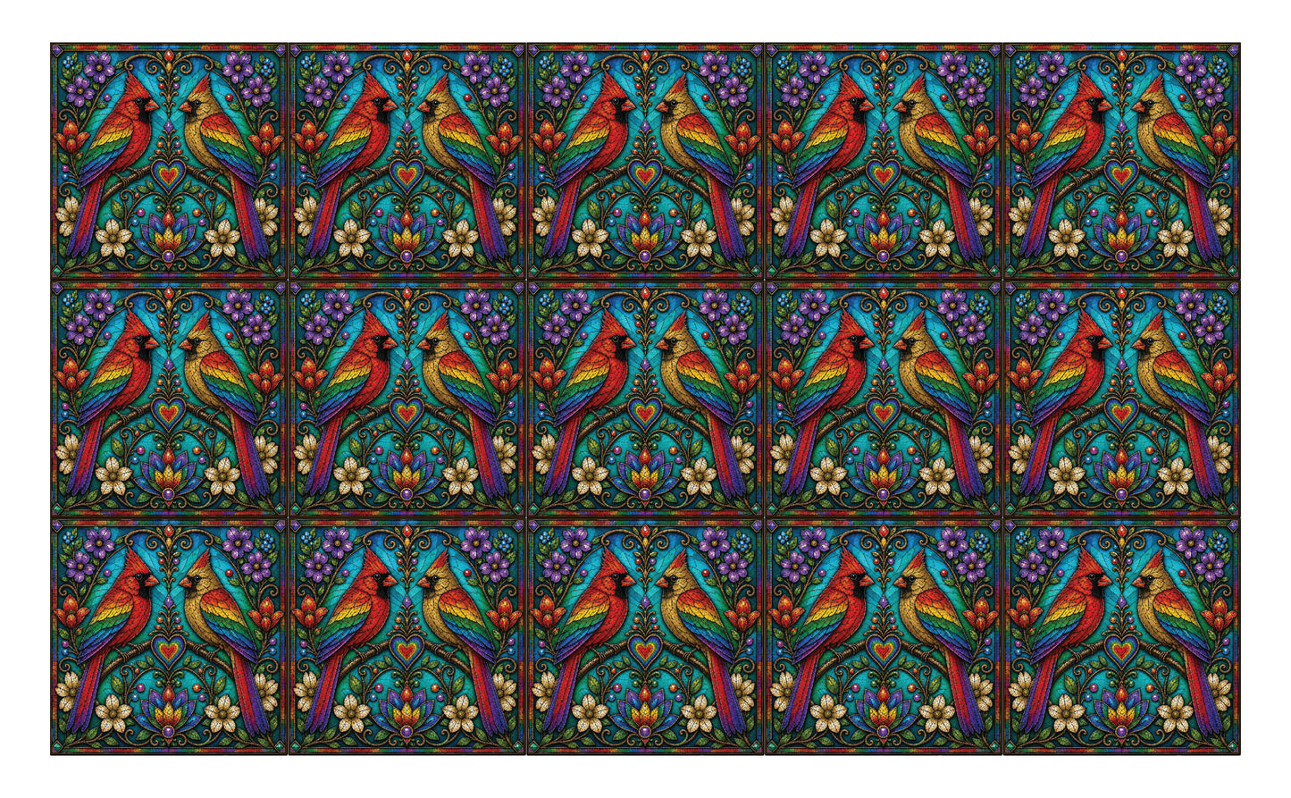 DecoCraft - Studio 1375 - Scenic Elevated Texture Tiles - In Living Color - Love in Every Color