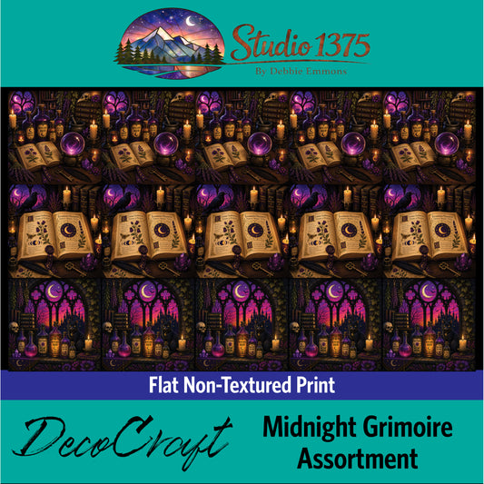 DecoCraft - Studio 1375 - Scenic Tiles Series - Midnight Grimoire Assortment
