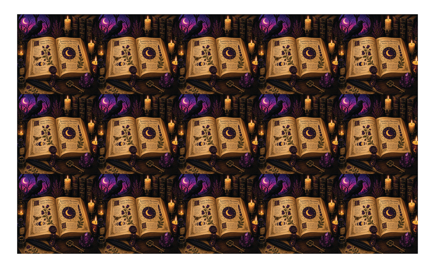 DecoCraft - Studio 1375 - Scenic Tiles Series - Midnight Grimoire - Open Book
