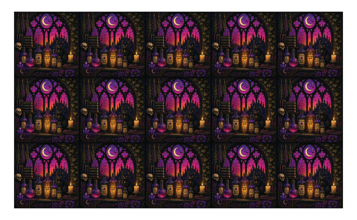 DecoCraft - Studio 1375 - Scenic Tiles Series - Midnight Grimoire - Twilight Apothecary