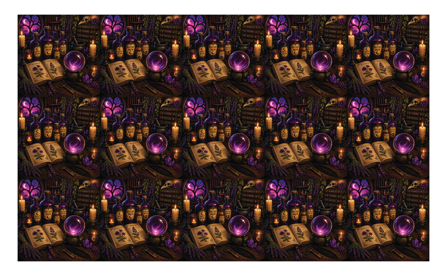 DecoCraft - Studio 1375 - Scenic Tiles Series - Midnight Grimoire - Moonlight Divination
