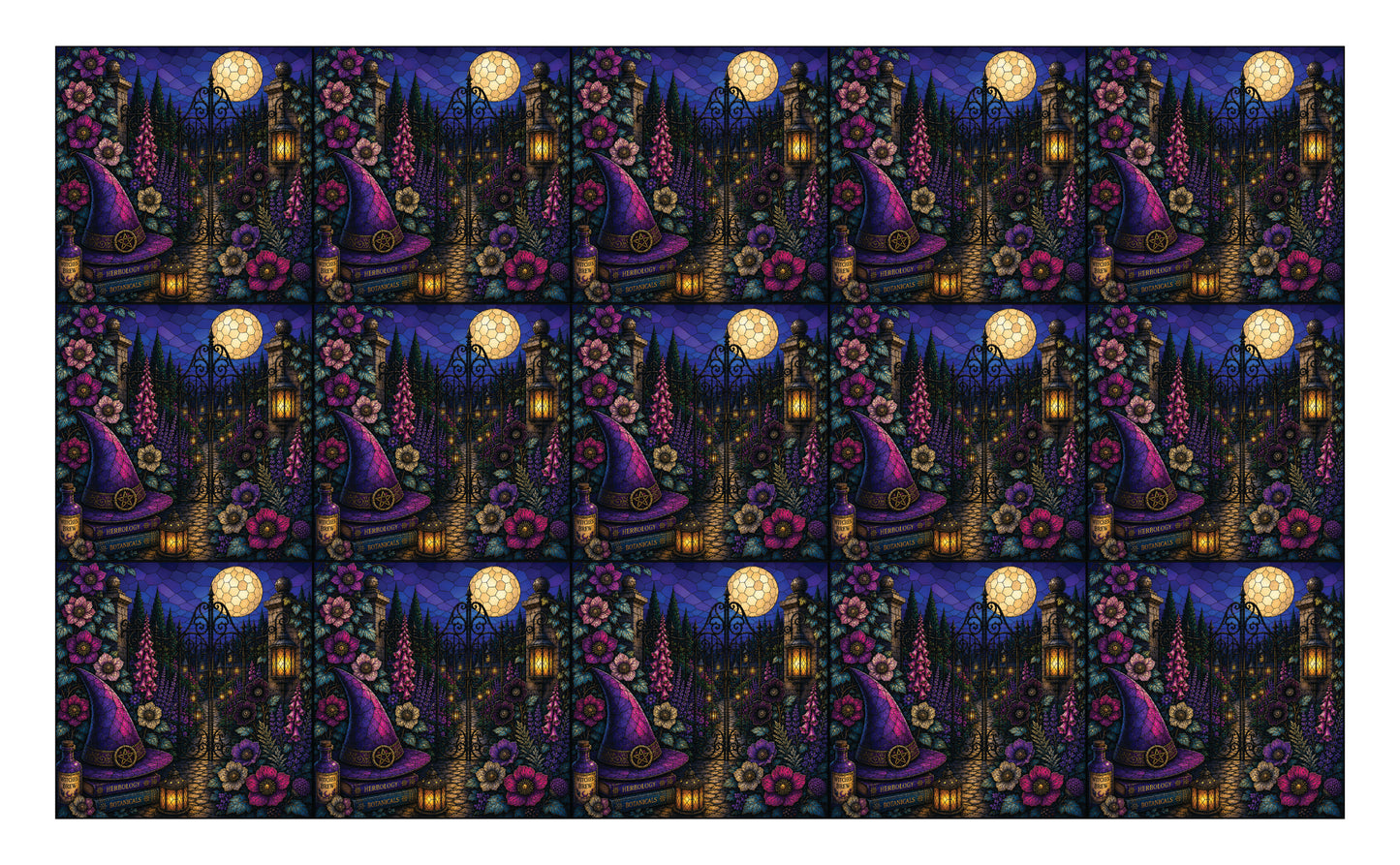 DecoCraft - Studio 1375 - Scenic Tiles Series - Moonlight Botanica - Apothecary Garden