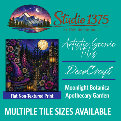 DecoCraft - Studio 1375 - Scenic Tiles Series - Moonlight Botanica - Apothecary Garden