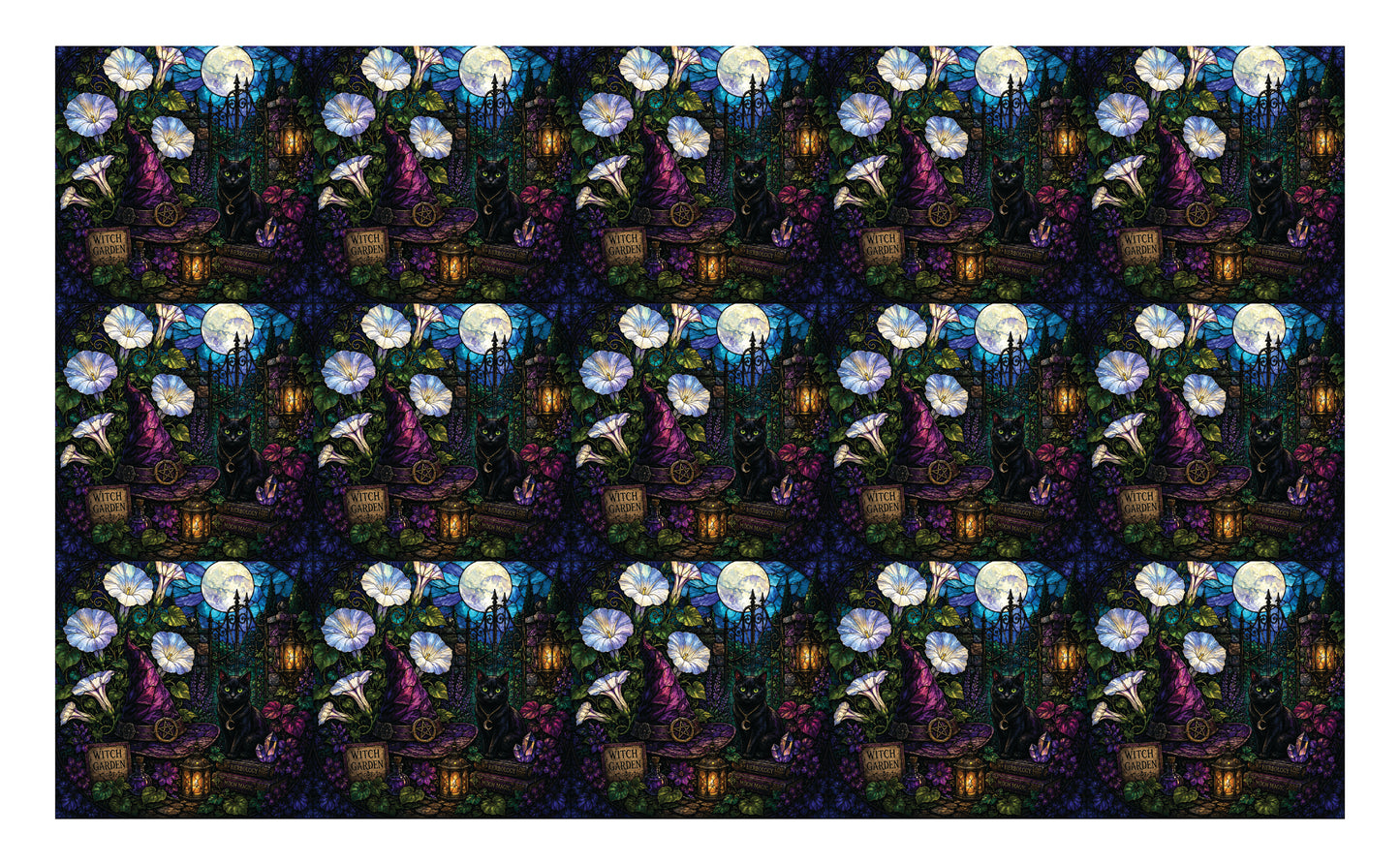 DecoCraft - Studio 1375 - Scenic Tiles Series - Moonlight Botanica - Moonflower Hollow