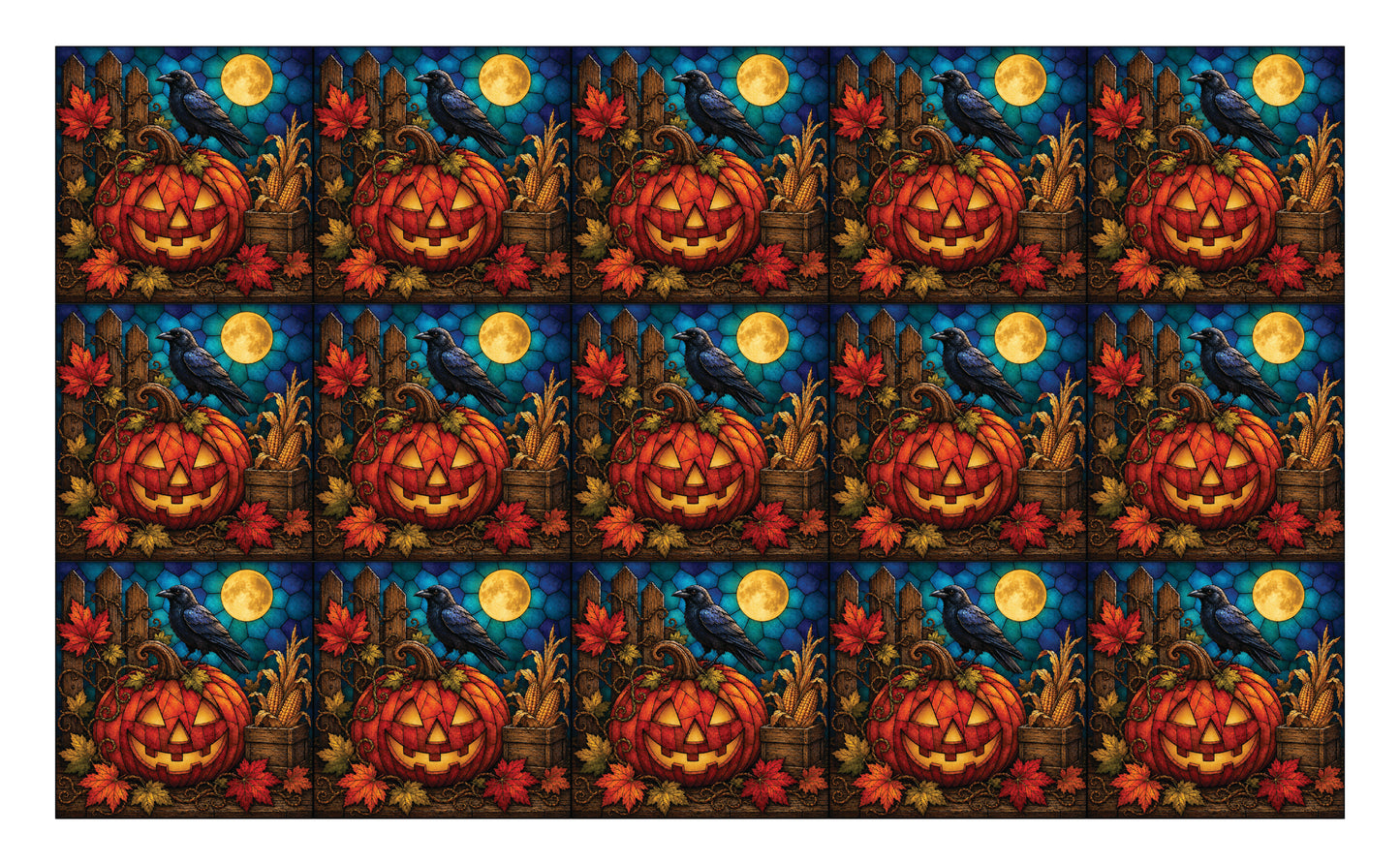 DecoCraft - Studio 1375 - Scenic Elevated Texture Tiles - Moonlit Harvest - Harvest Watcher