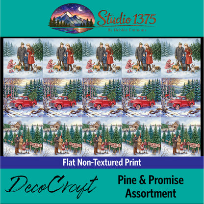 DecoCraft - Studio 1375 - Scenic Tiles Series - Pine & Promise Assortment
