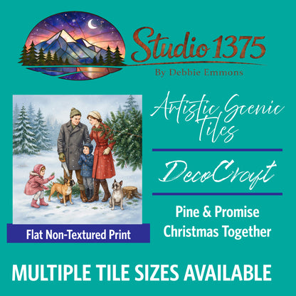 DecoCraft - Studio 1375 - Scenic Tiles Series - Pine & Promise - Christmas Together