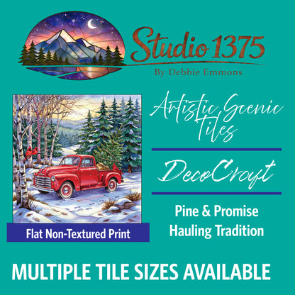 DecoCraft - Studio 1375 - Scenic Tiles Series - Pine & Promise - Hauling Tradition