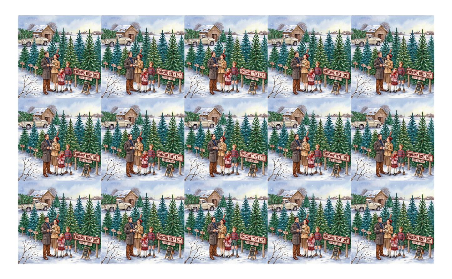 DecoCraft - Studio 1375 - Scenic Tiles Series - Pine & Promise - Tree Lot Tradition