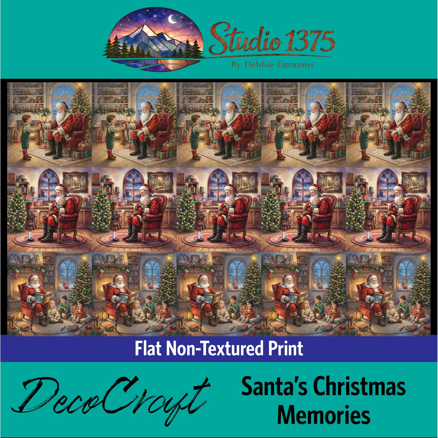 DecoCraft - Studio 1375 - Scenic Tiles Series - Santa's Christmas Memories Assortment