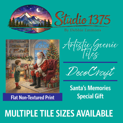 DecoCraft - Studio 1375 - Scenic Tiles Series - Santa's Christmas Memories - Special Gift
