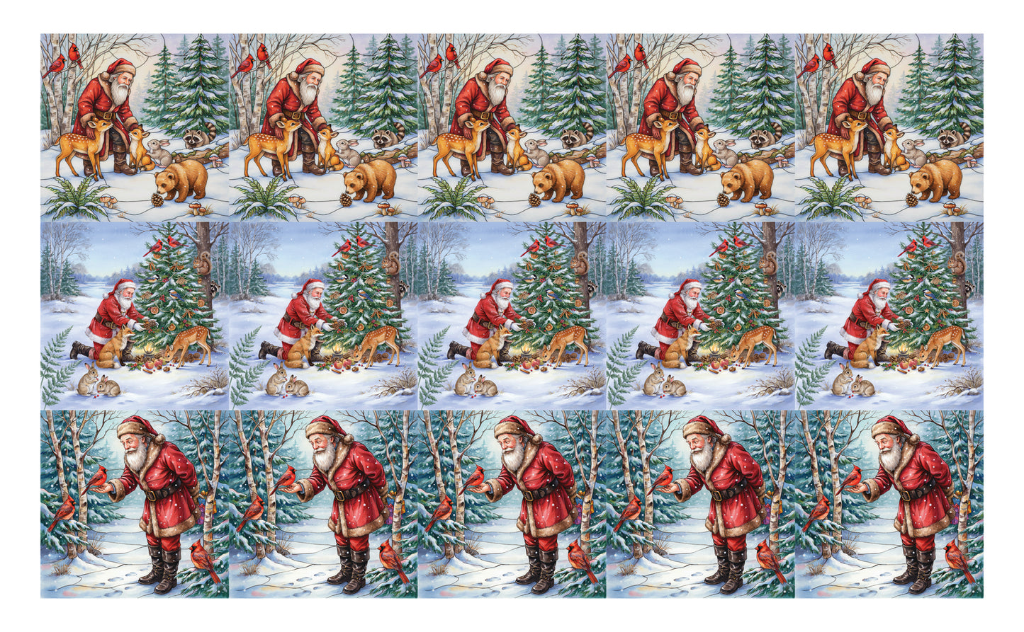 DecoCraft - Studio 1375 - Scenic Tiles Series - Santa's Woodland Friends Assortment
