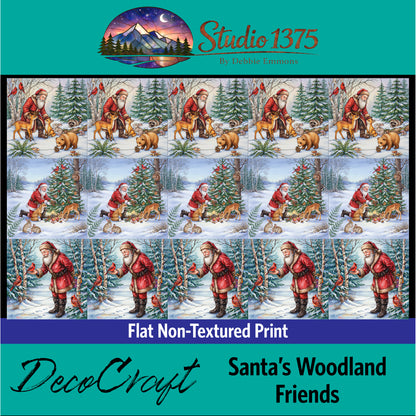 DecoCraft - Studio 1375 - Scenic Tiles Series - Santa's Woodland Friends Assortment
