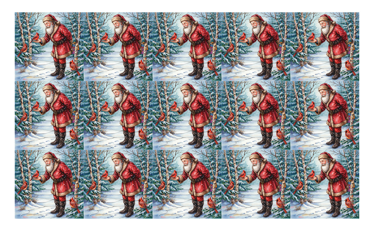 DecoCraft - Studio 1375 - Scenic Tiles Series - Santa's Woodland Friends - Cardinal Friends