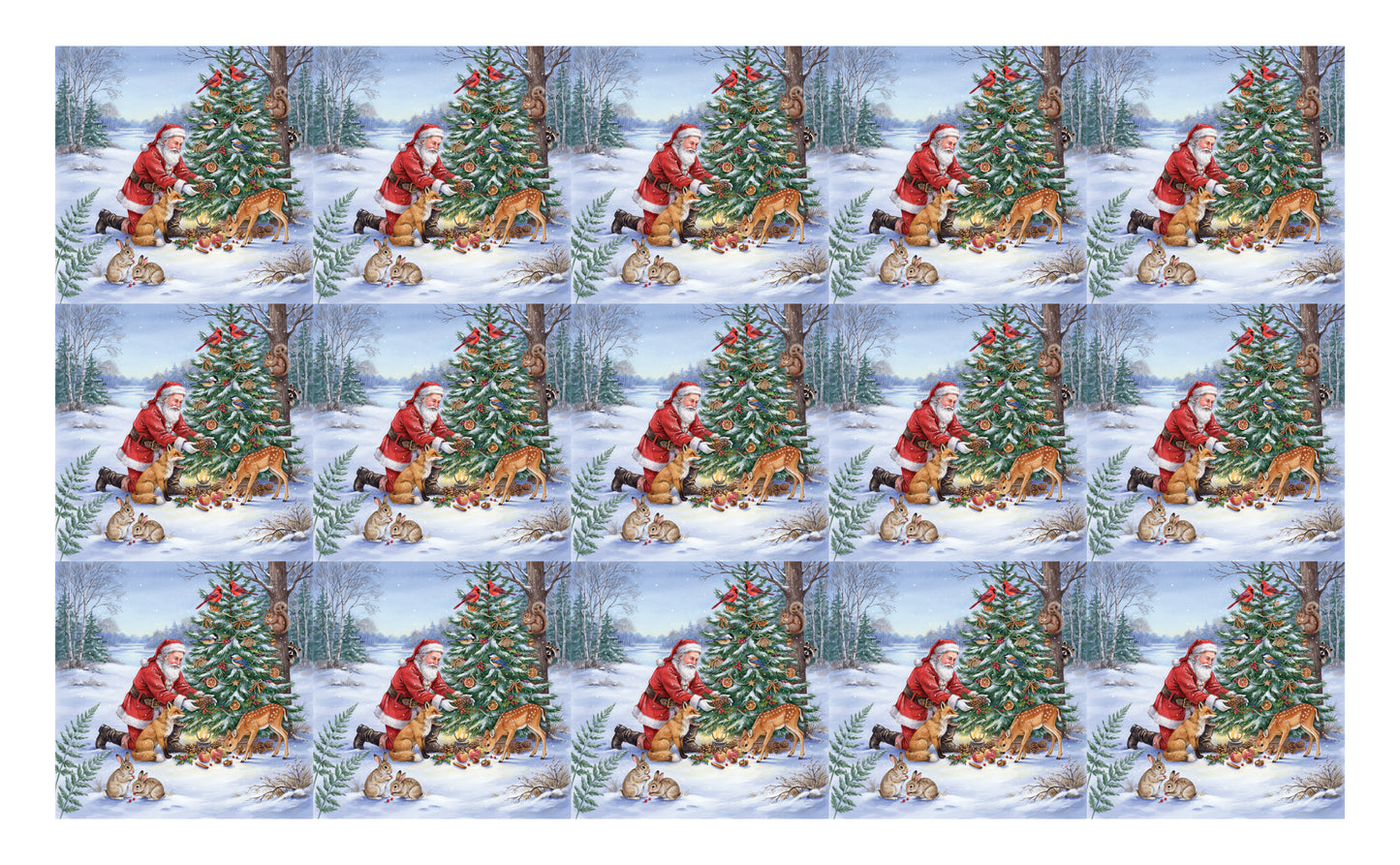 DecoCraft - Studio 1375 - Scenic Tiles Series - Santa's Woodland Friends - Christmas Gathering