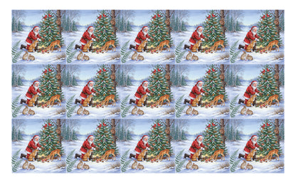 DecoCraft - Studio 1375 - Scenic Tiles Series - Santa's Woodland Friends - Christmas Gathering