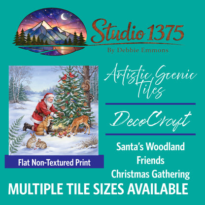 DecoCraft - Studio 1375 - Scenic Tiles Series - Santa's Woodland Friends - Christmas Gathering