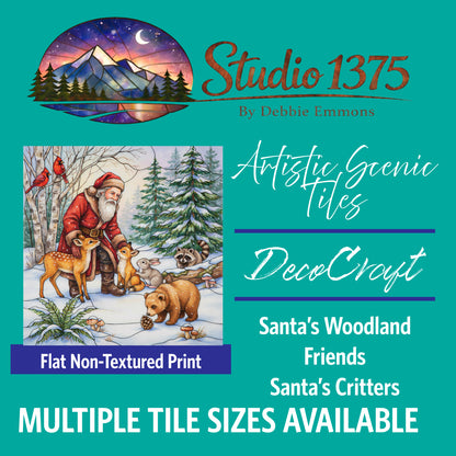 DecoCraft - Studio 1375 - Scenic Tiles Series - Santa's Woodland Friends - Santa's Critters