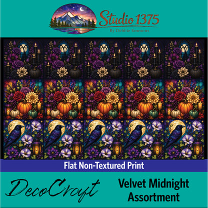 DecoCraft - Studio 1375 - Scenic Tiles Series - Velvet Midnight Assortment