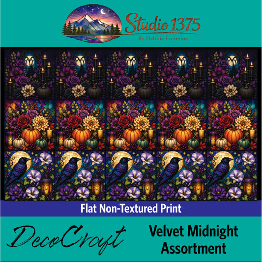 DecoCraft - Studio 1375 - Scenic Tiles Series - Velvet Midnight Assortment