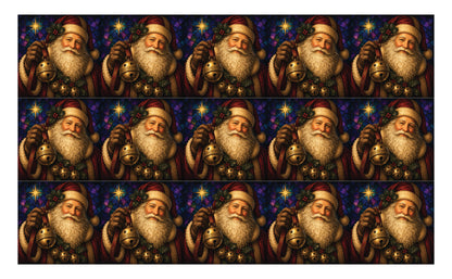 DecoCraft - Studio 1375 - Scenic Tiles Series - Vintage Christmas Santa - Bells