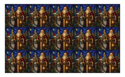 DecoCraft - Studio 1375 - Scenic Tiles Series - Vintage Christmas Santa - Church Gate