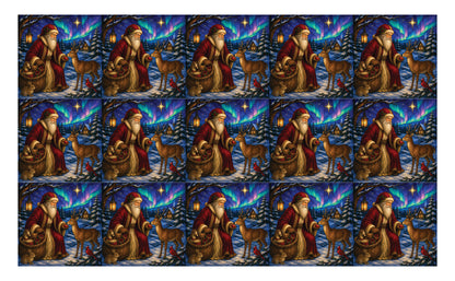 DecoCraft - Studio 1375 - Scenic Tiles Series - Vintage Christmas Santa - Woodland Deer