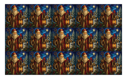 DecoCraft - Studio 1375 - Scenic Tiles Series - Vintage Christmas Santa - Lantern
