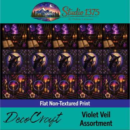 DecoCraft - Studio 1375 - Scenic Tiles Series - Violet Veil Assortment