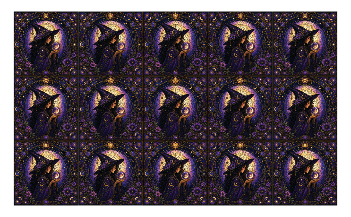 DecoCraft - Studio 1375 - Scenic Tiles Series - Violet Veil - Moonlight Keeper
