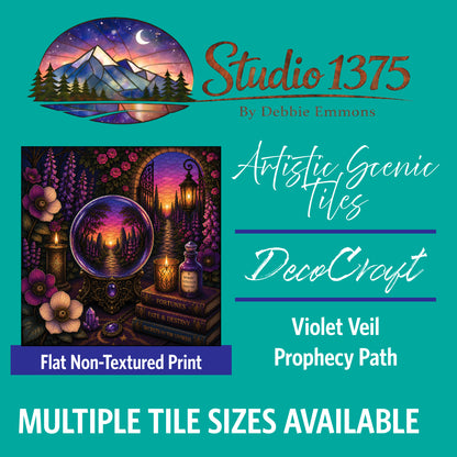 DecoCraft - Studio 1375 - Scenic Tiles Series - Violet Veil - Prophecy Path