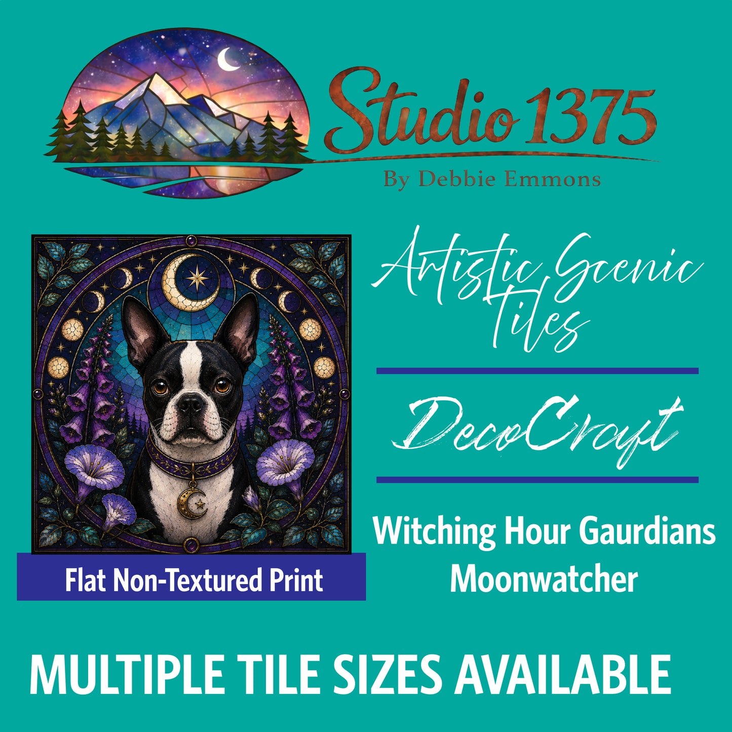 DecoCraft - Studio 1375 - Scenic Tiles Series - Witching Hour Guardians - Moonwatcher
