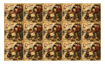 DecoCraft - Studio 1375 - Scenic Tiles Series - Merry Mouse Christmas - Santa Letters