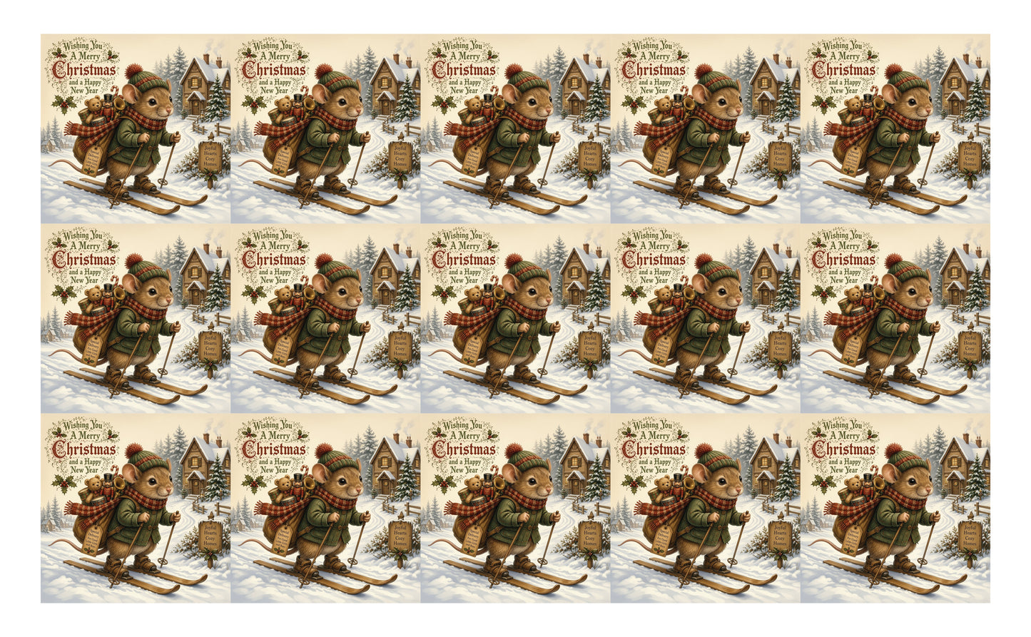 DecoCraft - Studio 1375 - Scenic Tiles Series - Merry Mouse Christmas - Toy Express