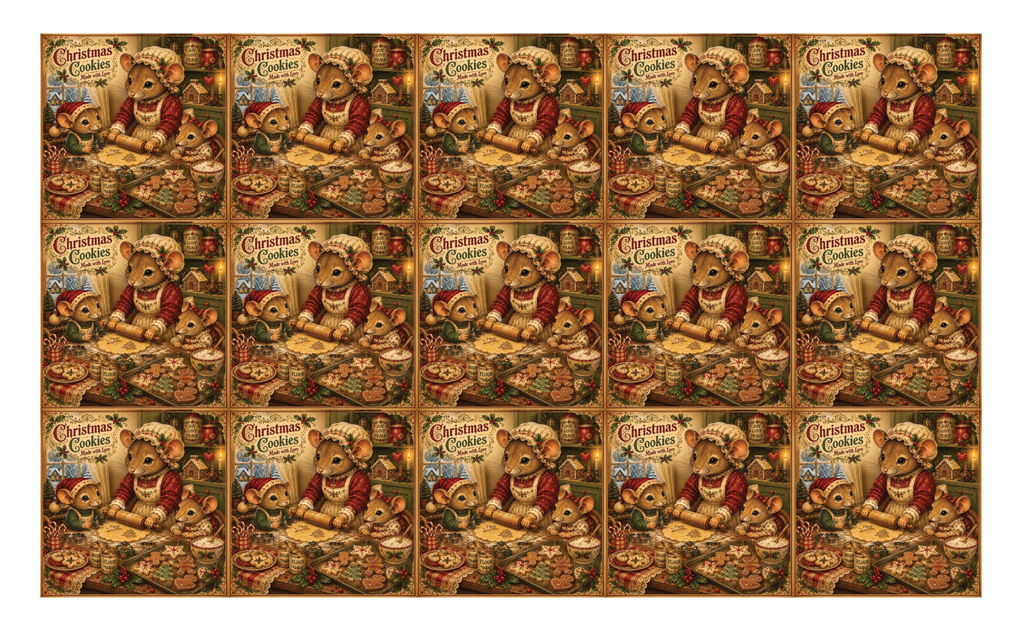 DecoCraft - Studio 1375 - Scenic Tiles Series - Merry Mouse Christmas - Christmas Cookies