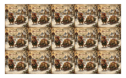 DecoCraft - Studio 1375 - Scenic Tiles Series - Merry Mouse Christmas - Christmas Delivery