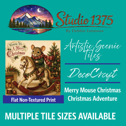 DecoCraft - Studio 1375 - Scenic Tiles Series - Merry Mouse Christmas - Christmas Adventure