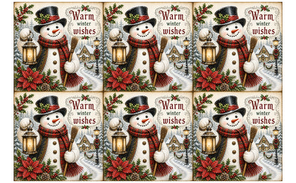 DecoCraft - Studio 1375 - Scenic Tiles Series - Christmas Wishes - Warm Winter Wishes