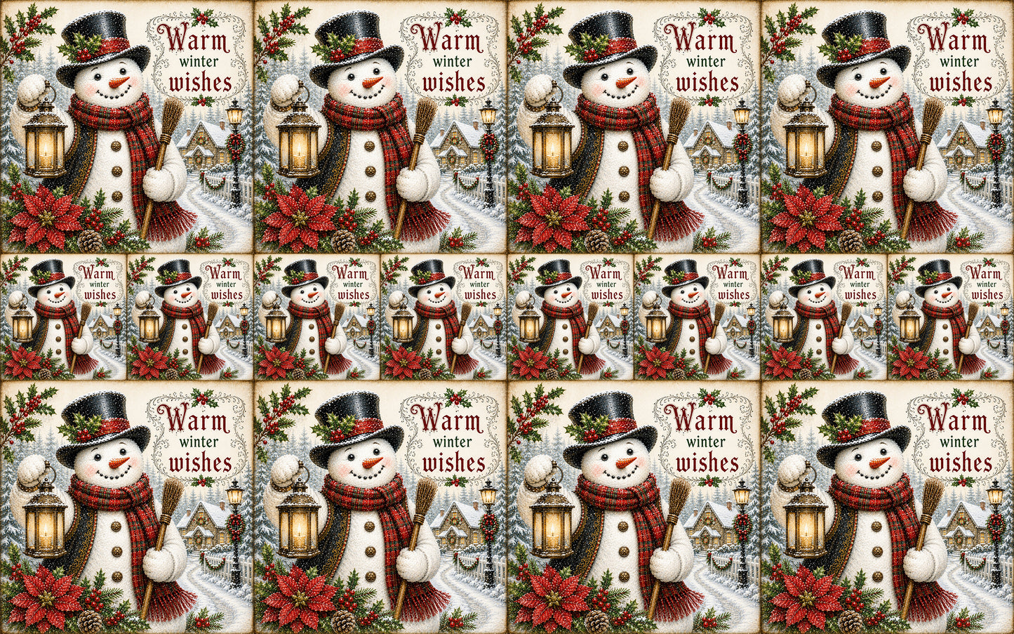 DecoCraft - Studio 1375 - Scenic Tiles Series - Christmas Wishes - Warm Winter Wishes
