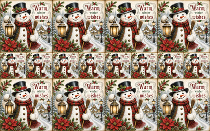 DecoCraft - Studio 1375 - Scenic Tiles Series - Christmas Wishes - Warm Winter Wishes