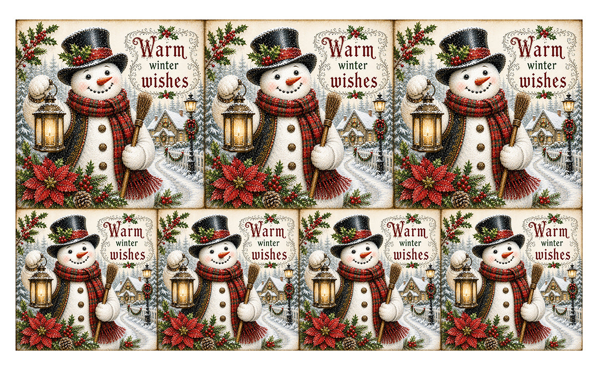 DecoCraft - Studio 1375 - Scenic Tiles Series - Christmas Wishes - Warm Winter Wishes