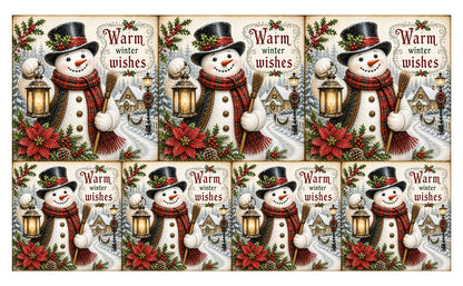 DecoCraft - Studio 1375 - Scenic Tiles Series - Christmas Wishes - Warm Winter Wishes