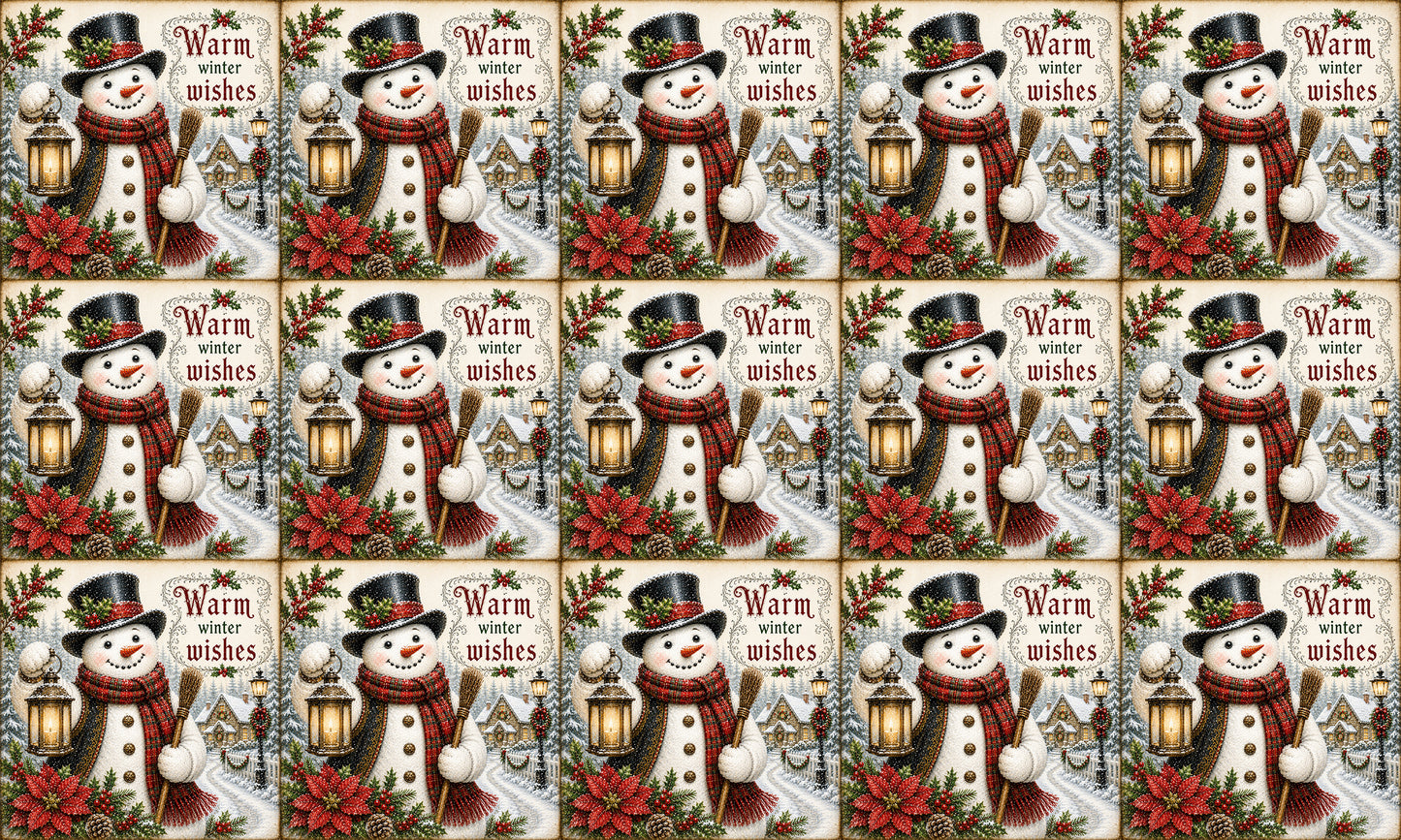 DecoCraft - Studio 1375 - Scenic Tiles Series - Christmas Wishes - Warm Winter Wishes