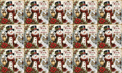 DecoCraft - Studio 1375 - Scenic Tiles Series - Christmas Wishes - Warm Winter Wishes