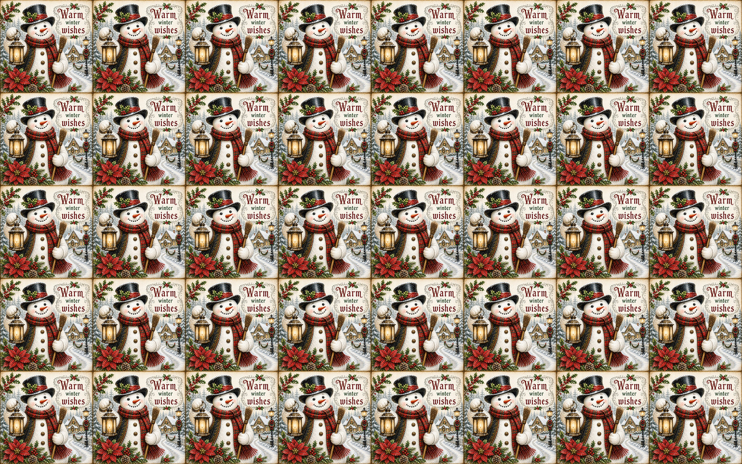 DecoCraft - Studio 1375 - Scenic Tiles Series - Christmas Wishes - Warm Winter Wishes