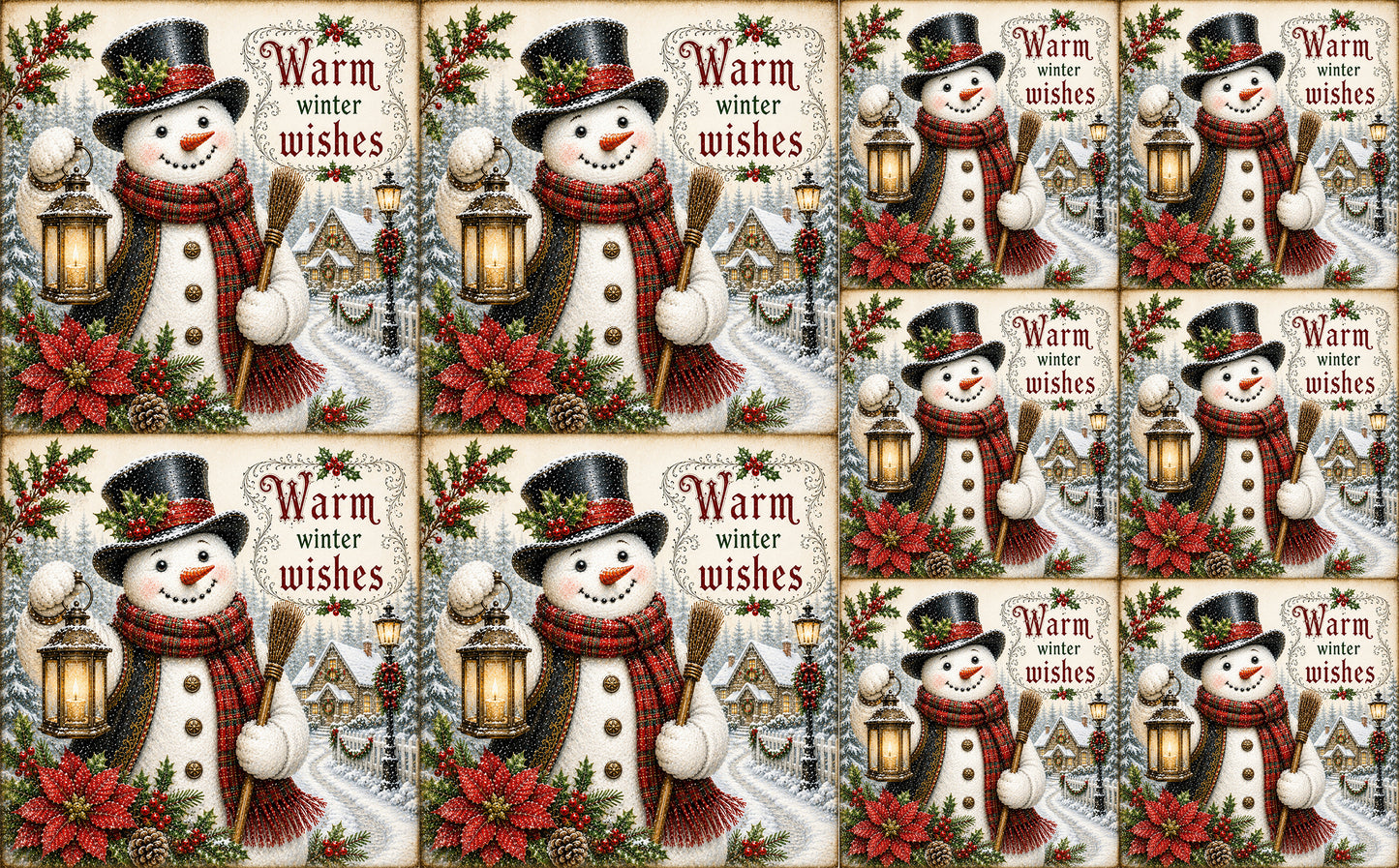 DecoCraft - Studio 1375 - Scenic Tiles Series - Christmas Wishes - Warm Winter Wishes