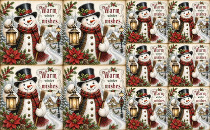 DecoCraft - Studio 1375 - Scenic Tiles Series - Christmas Wishes - Warm Winter Wishes