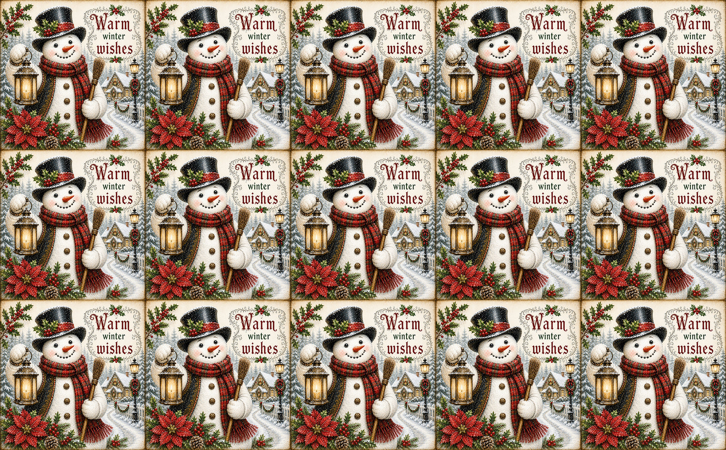 DecoCraft - Studio 1375 - Scenic Tiles Series - Christmas Wishes - Warm Winter Wishes